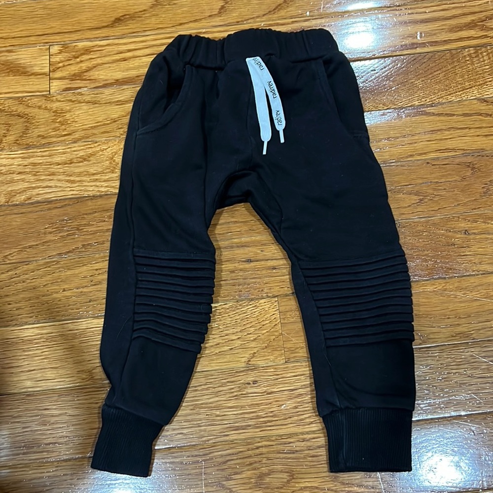Baby black joggers size 6-12 month